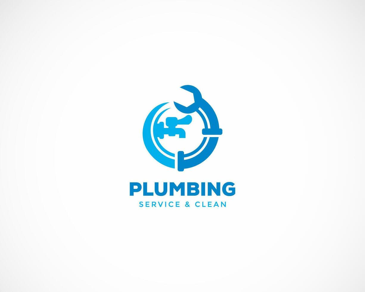 Plumbing logo creative service and clean vector illustration