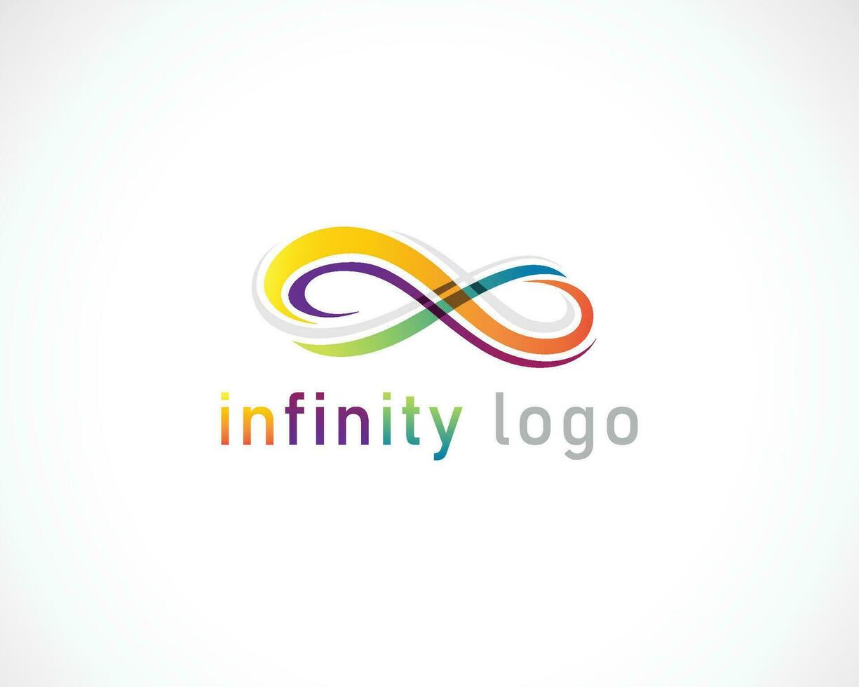 infinity point logo creative business color gradient connect line vector