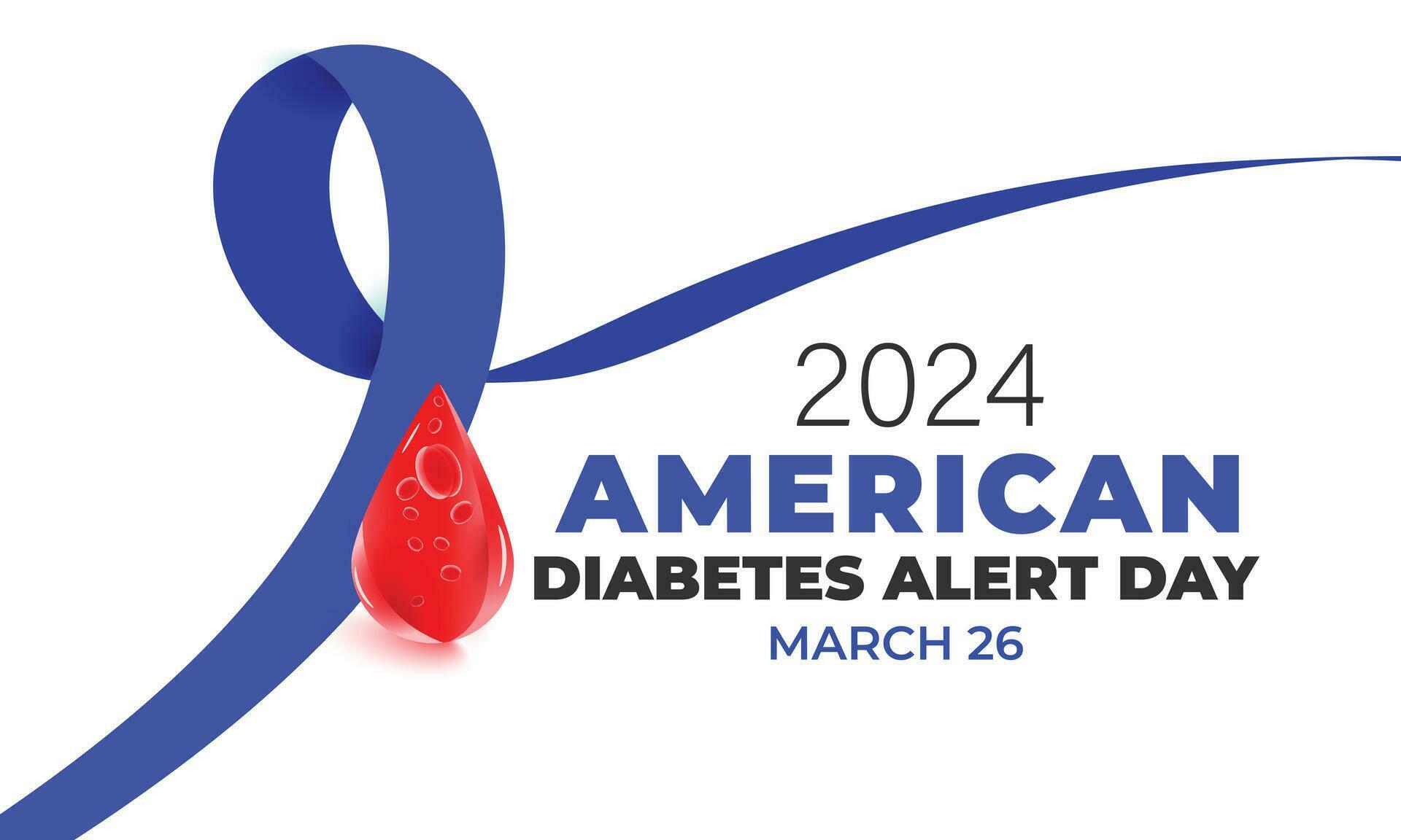 American Diabetes Alert Day. background, banner, card, poster, template. Vector illustration