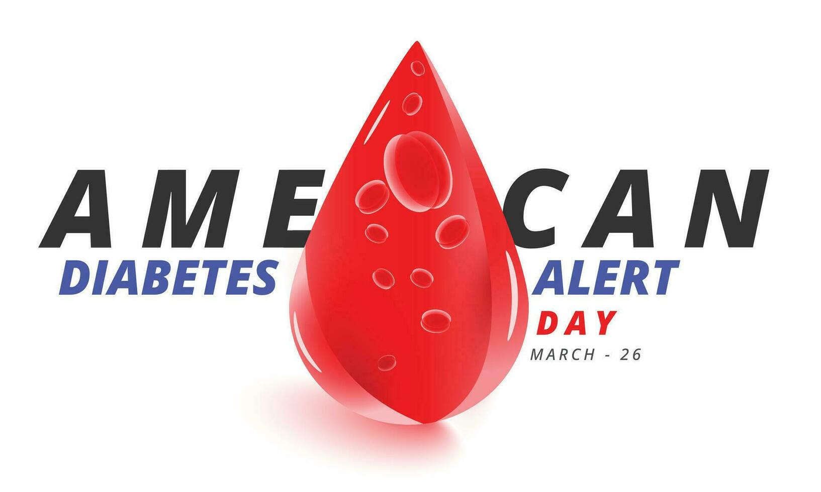 American Diabetes Alert Day. background, banner, card, poster, template. Vector illustration