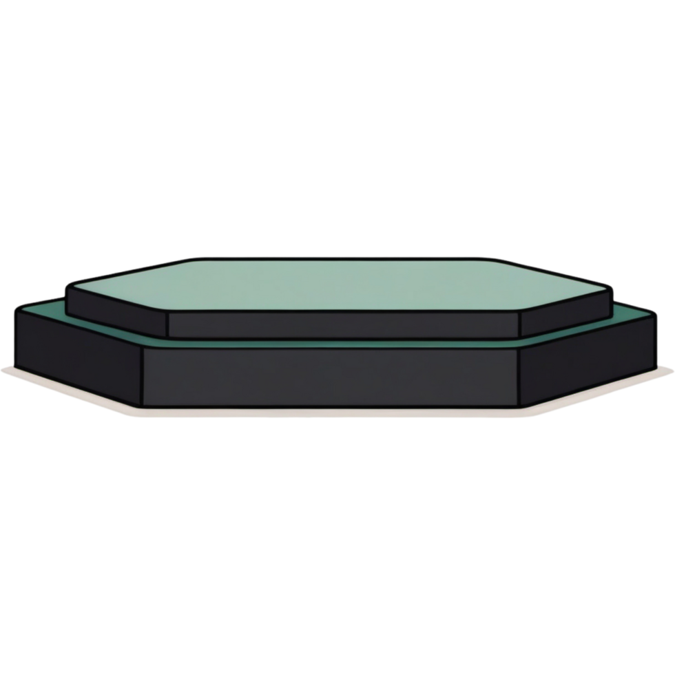 AI generated Black podium pedestal. AI Generative png