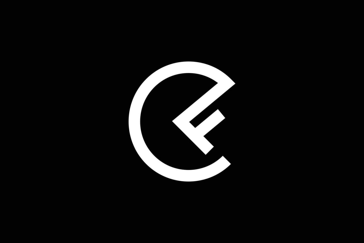 Letter CF Crypto Logo Design Template vector