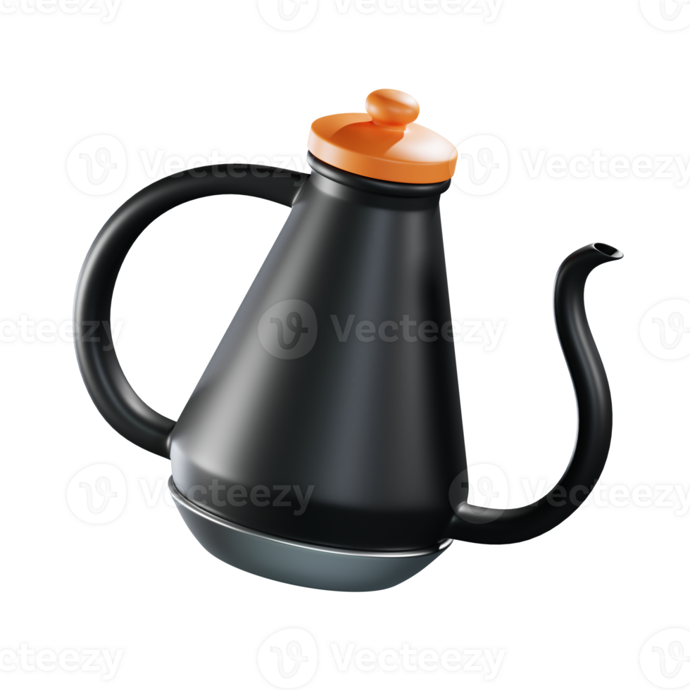 3D Gooseneck Kettle Illustration png