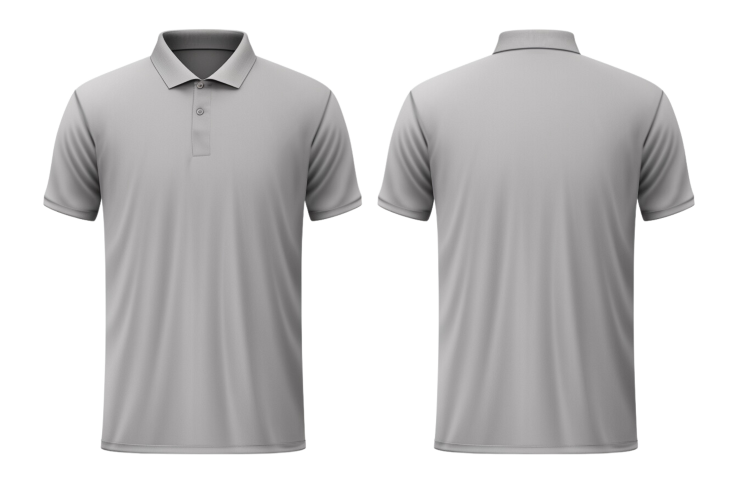 ai genererad två grå polo shirts på transparent bakgrund png