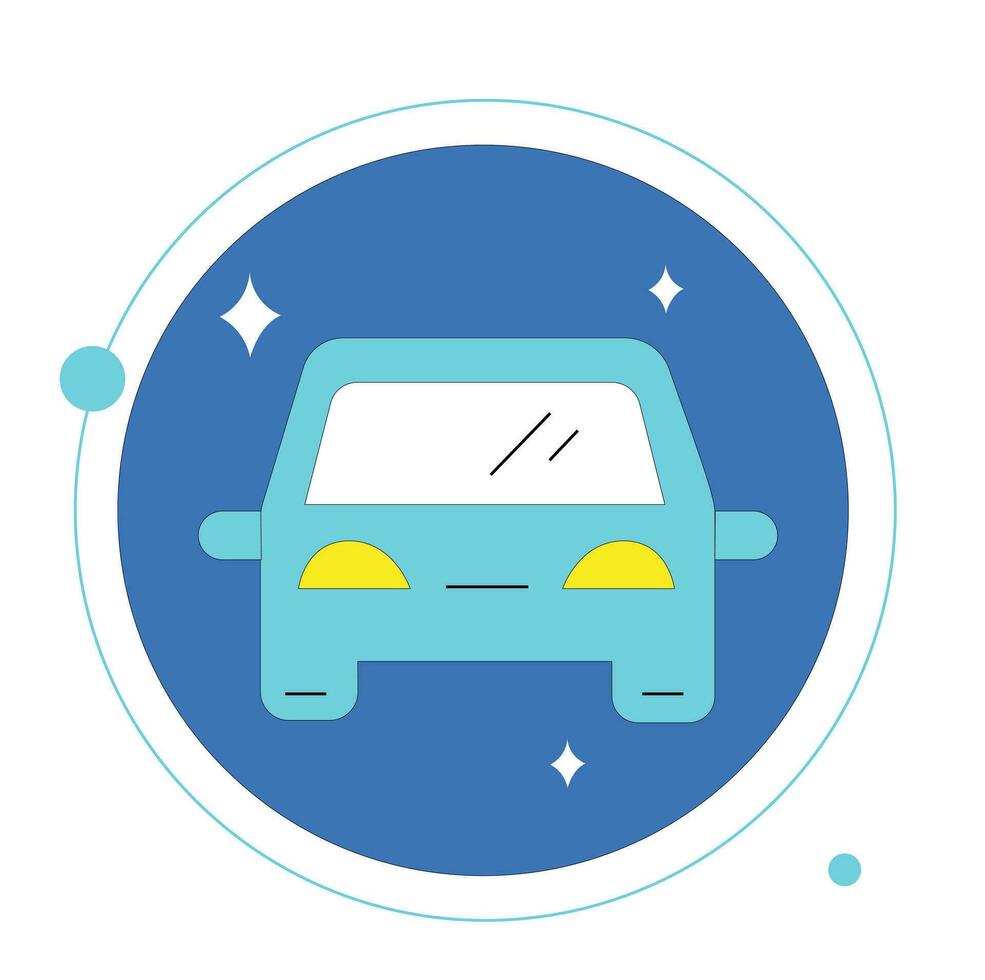 coche icono. plano vector ilustración. aislado en blanco antecedentes.