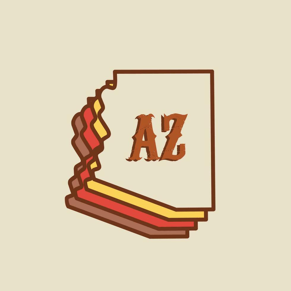 vector of arizona map perfect for your background, etc