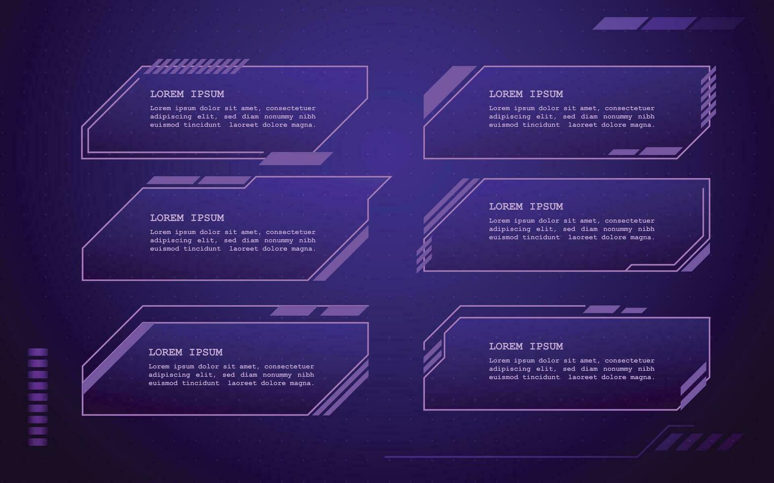 Futuristic digital interface graphic elements vector