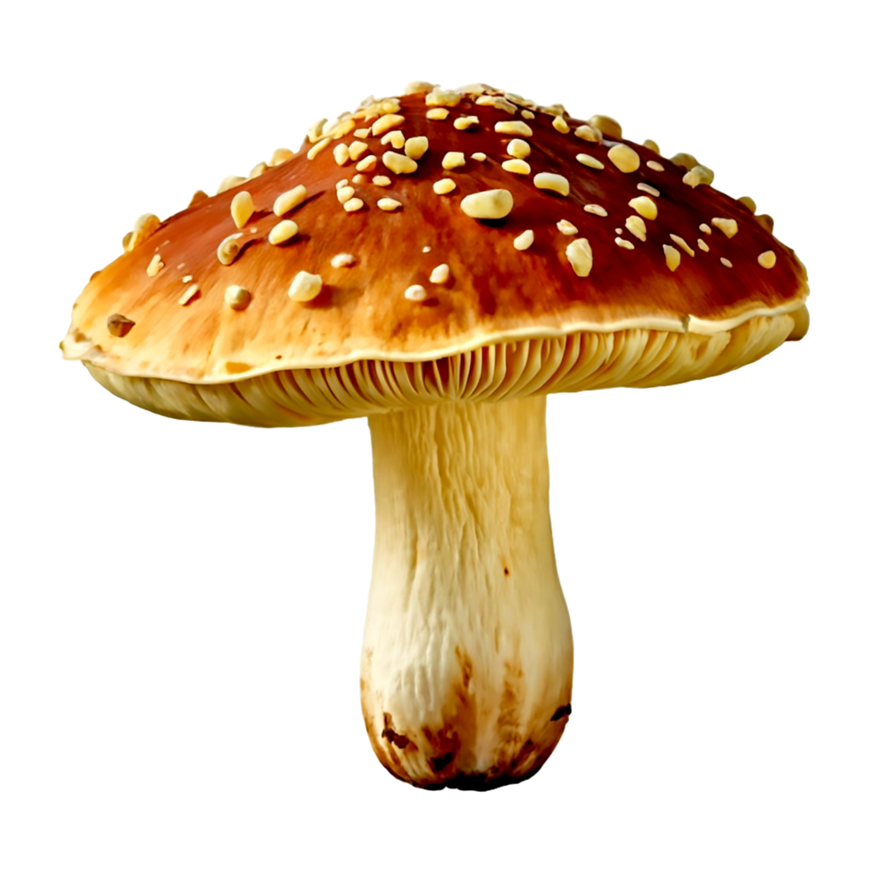 AI generated Mushroom isolated on a white or transparent background png
