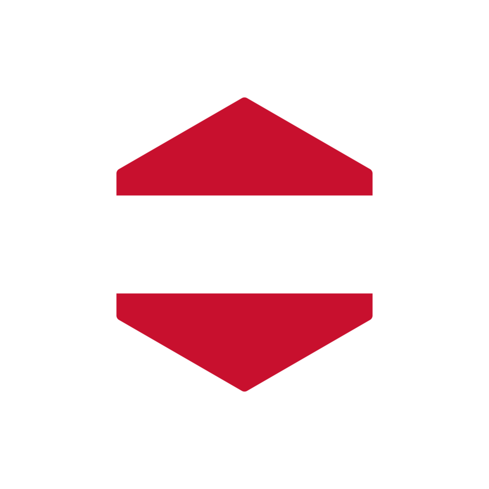 Austria flag polygon style badge vector illustration png