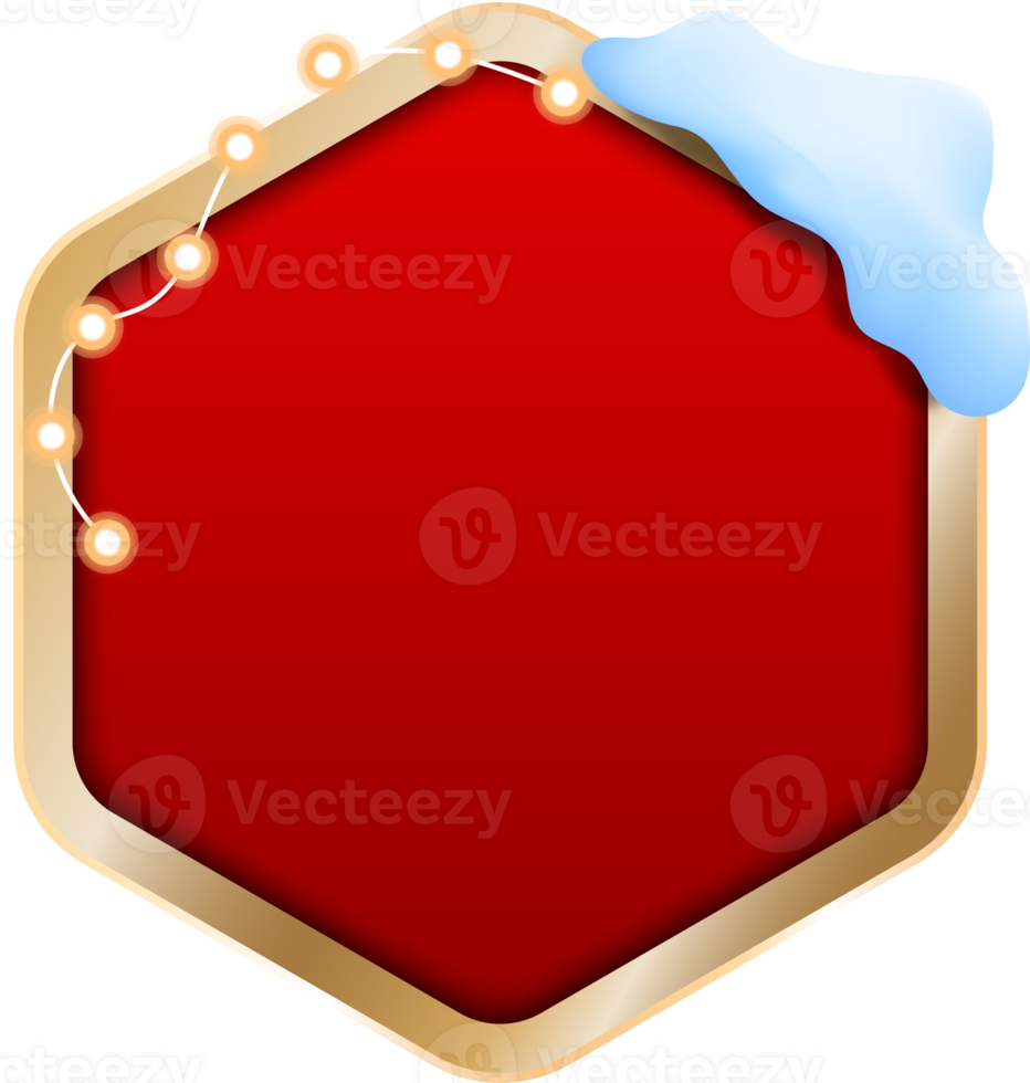 Christmas Frame With Snow And Bright Bulbs png