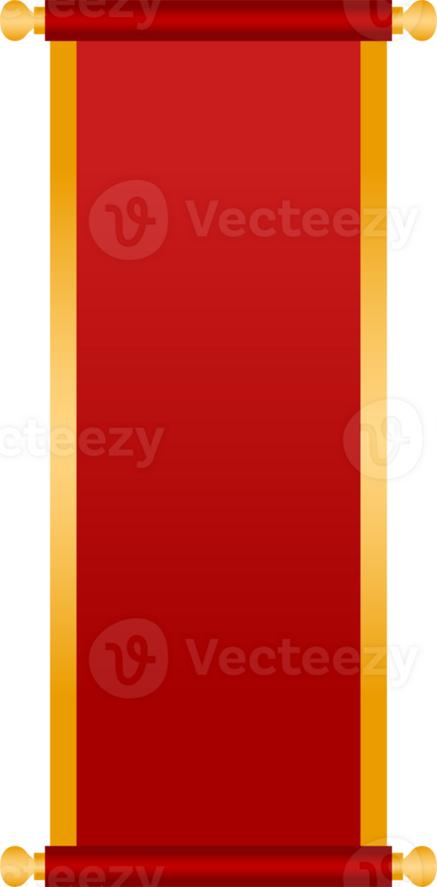 Chinese Paper Scroll Illustration png