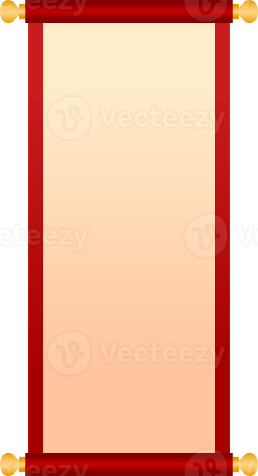 Chinese Paper Scroll Illustration png