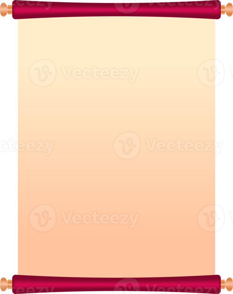 Chinese Paper Scroll Illustration png