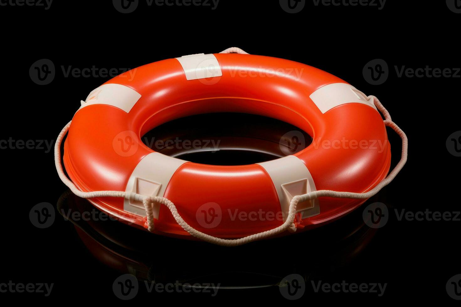 AI generated Essential Life buoy rescue ring. Generate AI photo