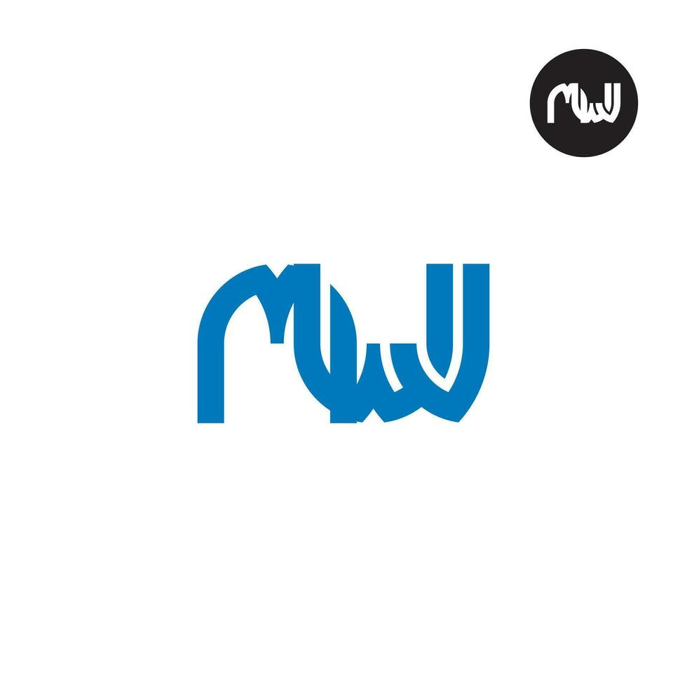 Letter MWJ Monogram Logo Design vector