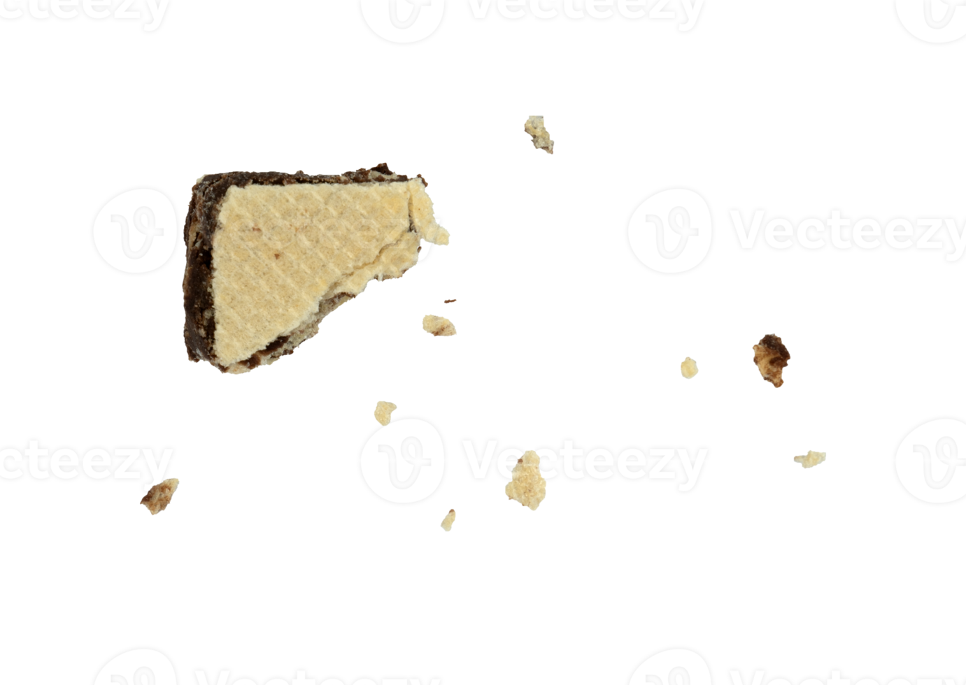 Crumbs of wafer with particle isolated png