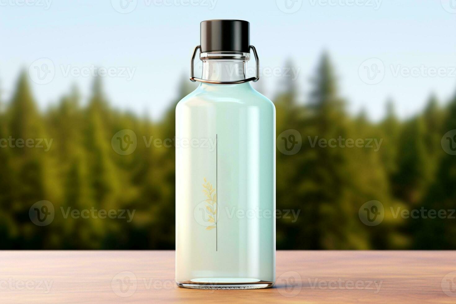 AI generated Photorealistic Bottle Mock Up for Product Presentation Showcasing Design Variations and Details photo