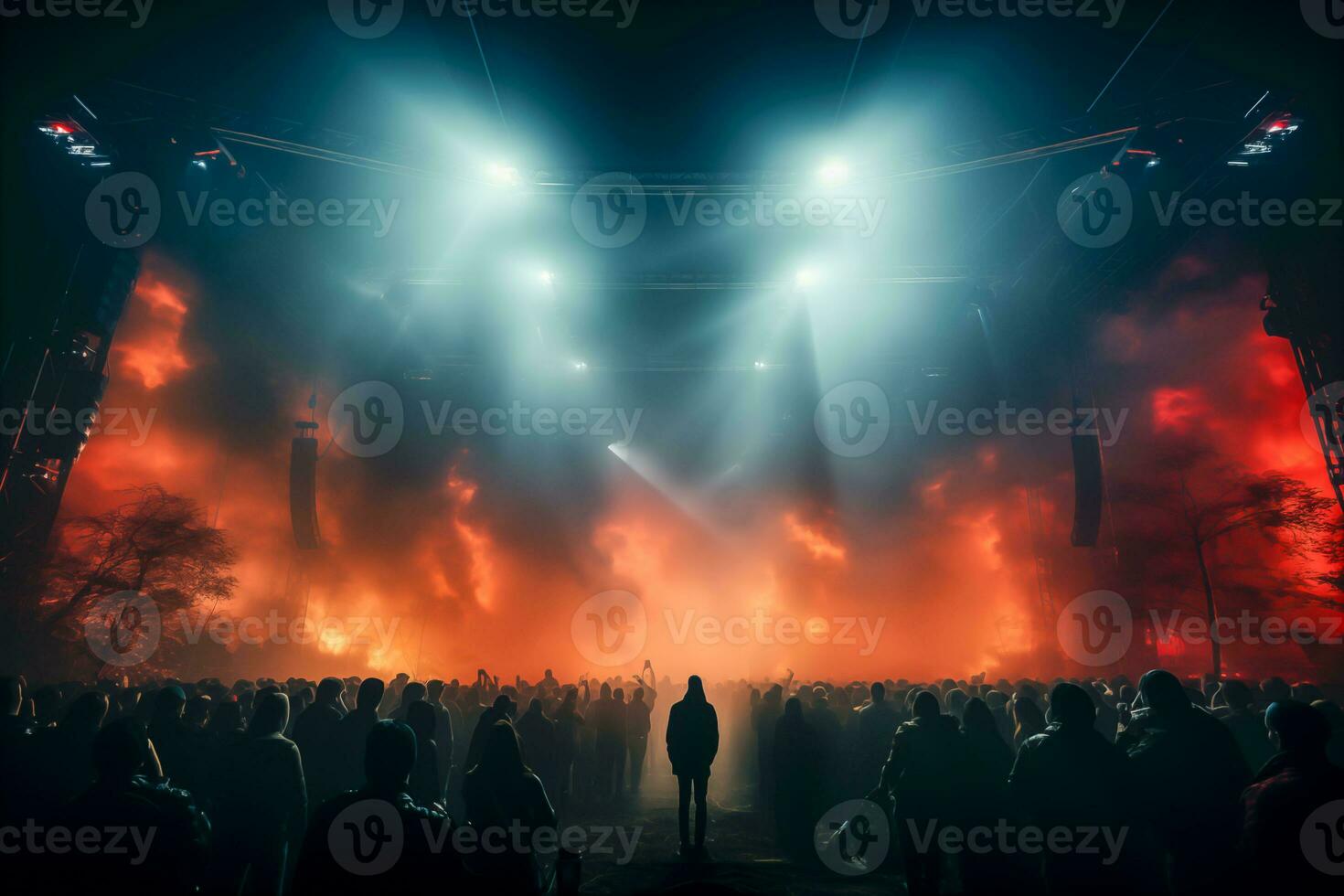 AI generated A concert stage fit for a rock legend. photo