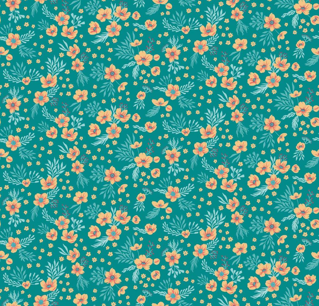 Beautiful floral pattern with a little flower. Seamless background for fashion prints. Elegant vector texture. Can be used for t-shirt print, fashion print design, fabric, and wrapping.