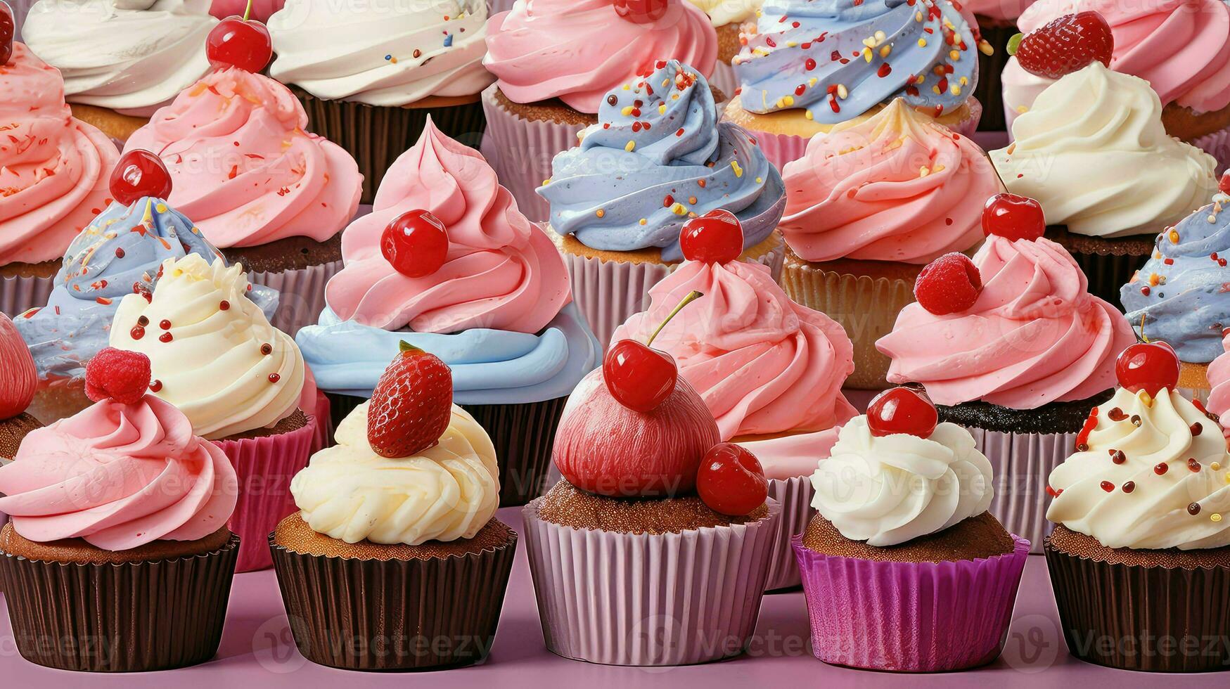 AI generated sweet home cupcake food photo