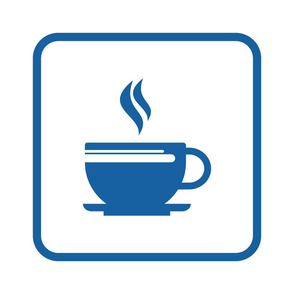 symbol for drinking coffee. rest area vector icon