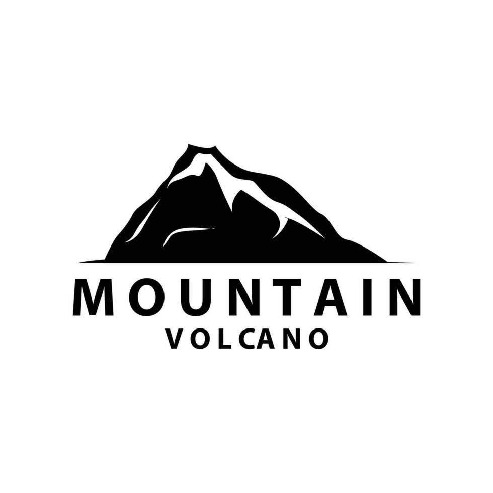 volcán logo diseño inspiración natural paisaje volcán erupción montaña elegante prima vector