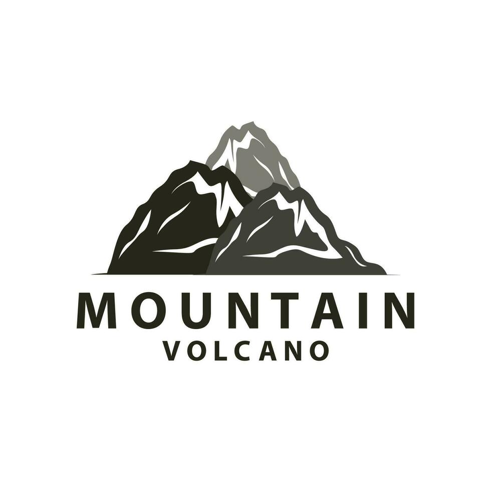 Volcano logo design inspiration natural scenery volcano eruption mountain elegant premium vector