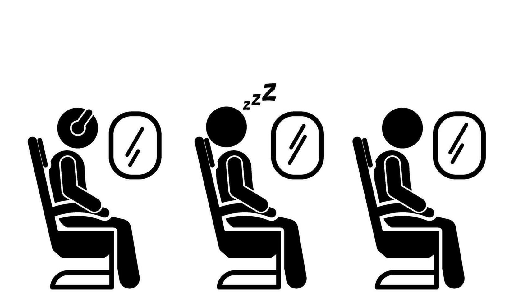 airplane passenger vector illustration. airplane seats