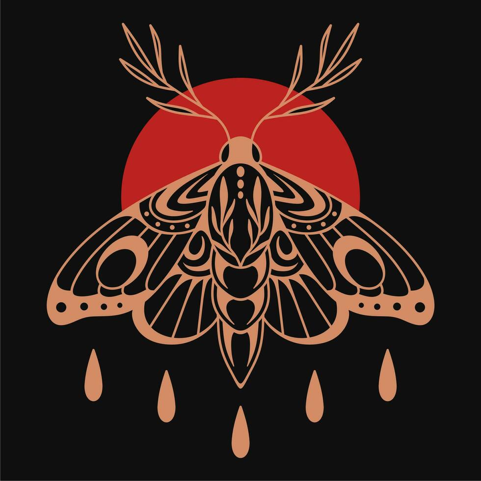 Death moth vector art