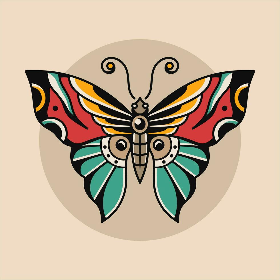 arte vectorial de mariposa vector