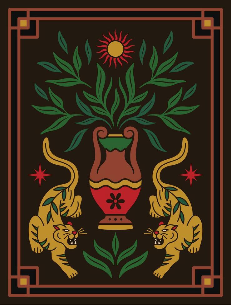 Vintage pattern design vector