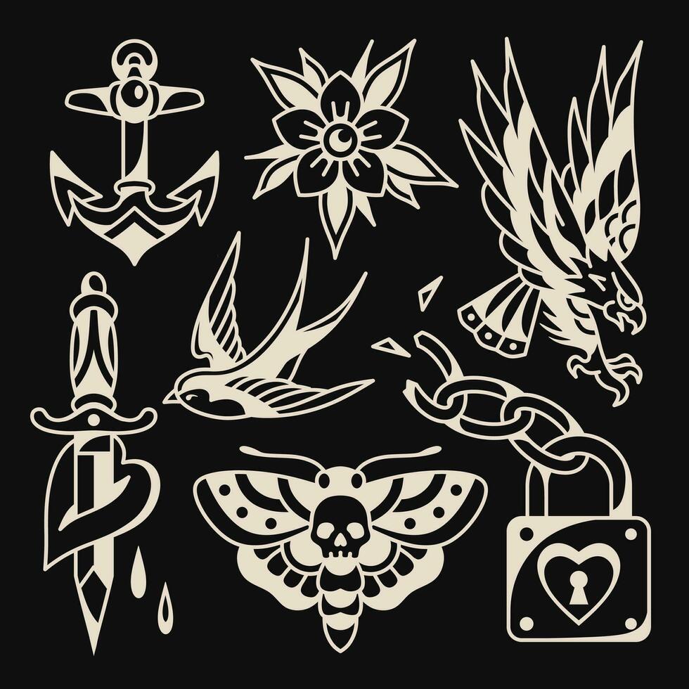 Tattoo flash vector design