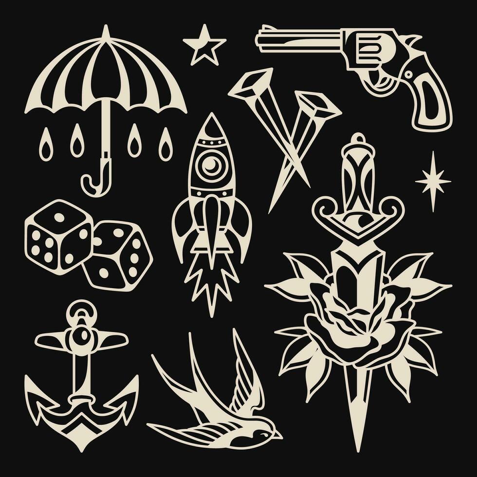 Tattoo flash vector design