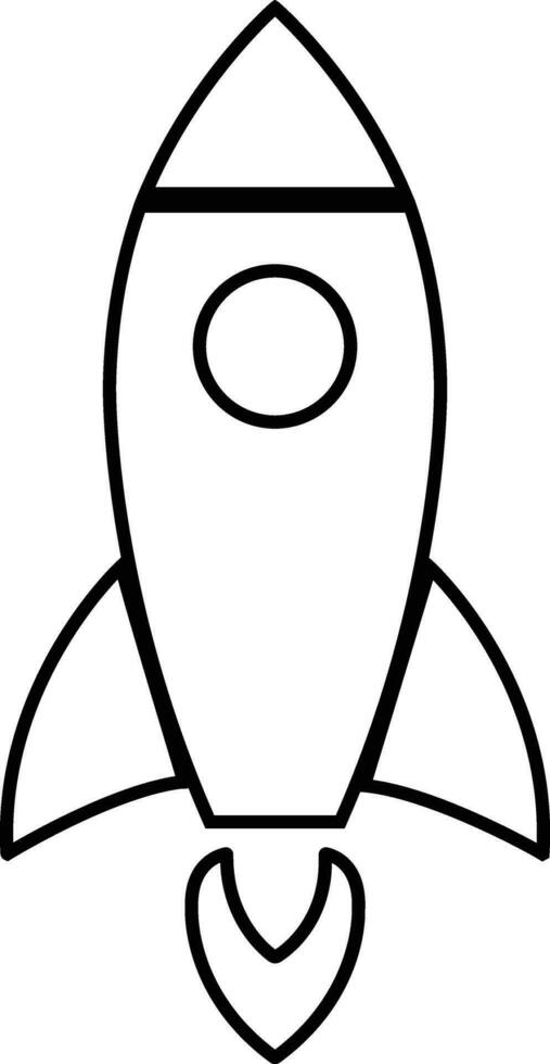 Rocket launch icon in line isolated on Startup Rocket ship with fire, Flying rocket icon. Space travel. Project start up sign. Creative idea symbol. vector for apps, web