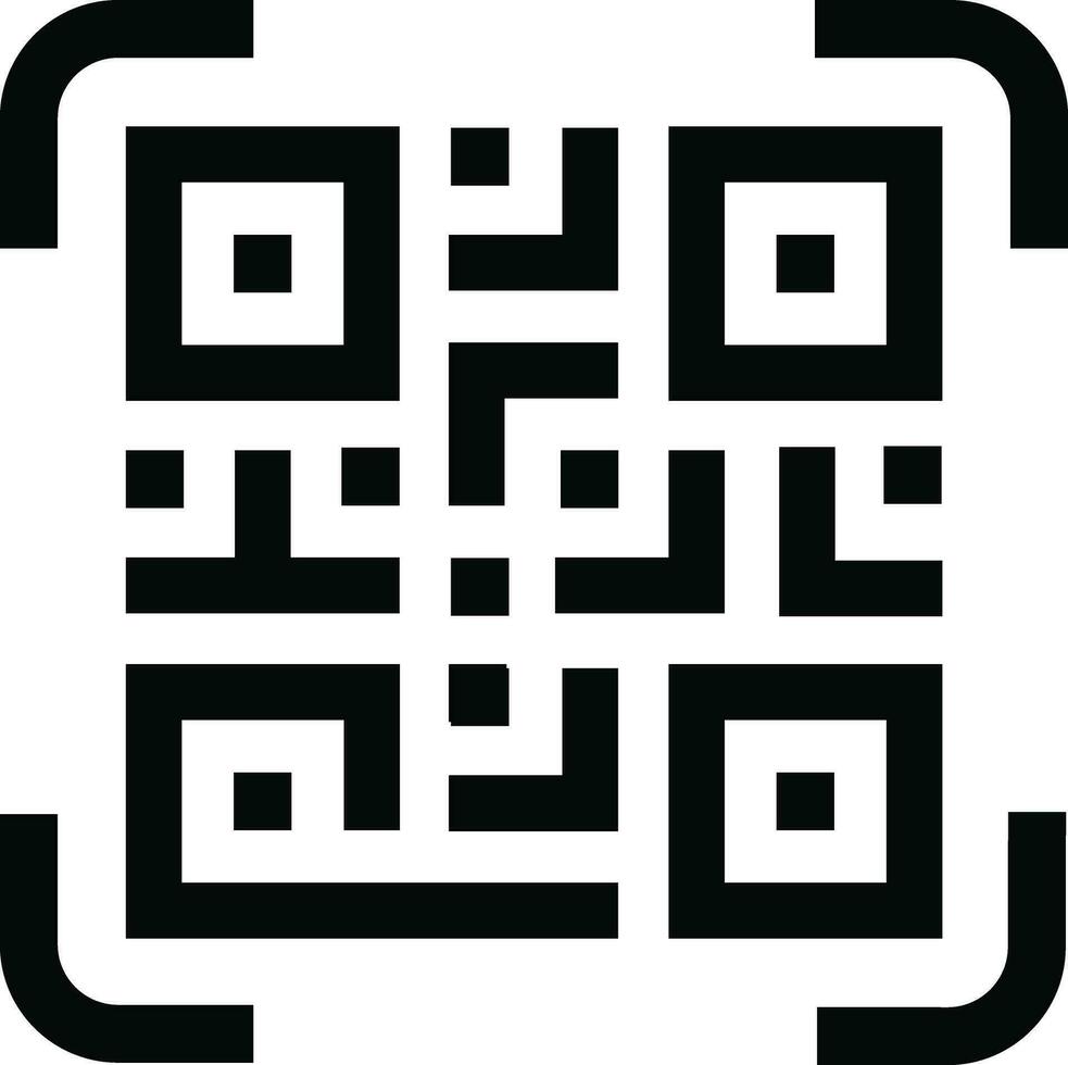 Scan QR code icon in flat. Digital scanning code. isolated on QR code scan for smartphone. Mobile application QR code for payment and phone. vector for apps and website