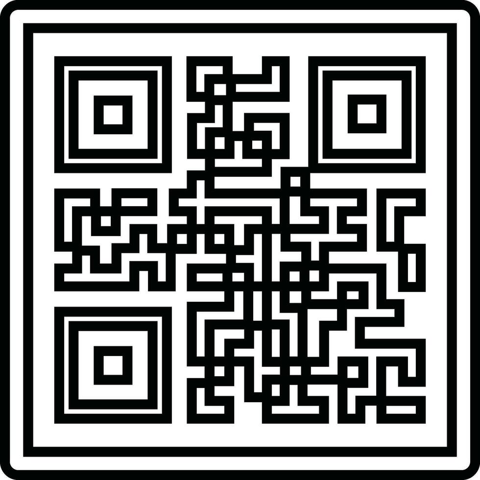 escanear qr código icono en departamento. digital exploración código. aislado en qr código escanear para teléfono inteligente móvil solicitud qr código para pago y teléfono. vector para aplicaciones y sitio web