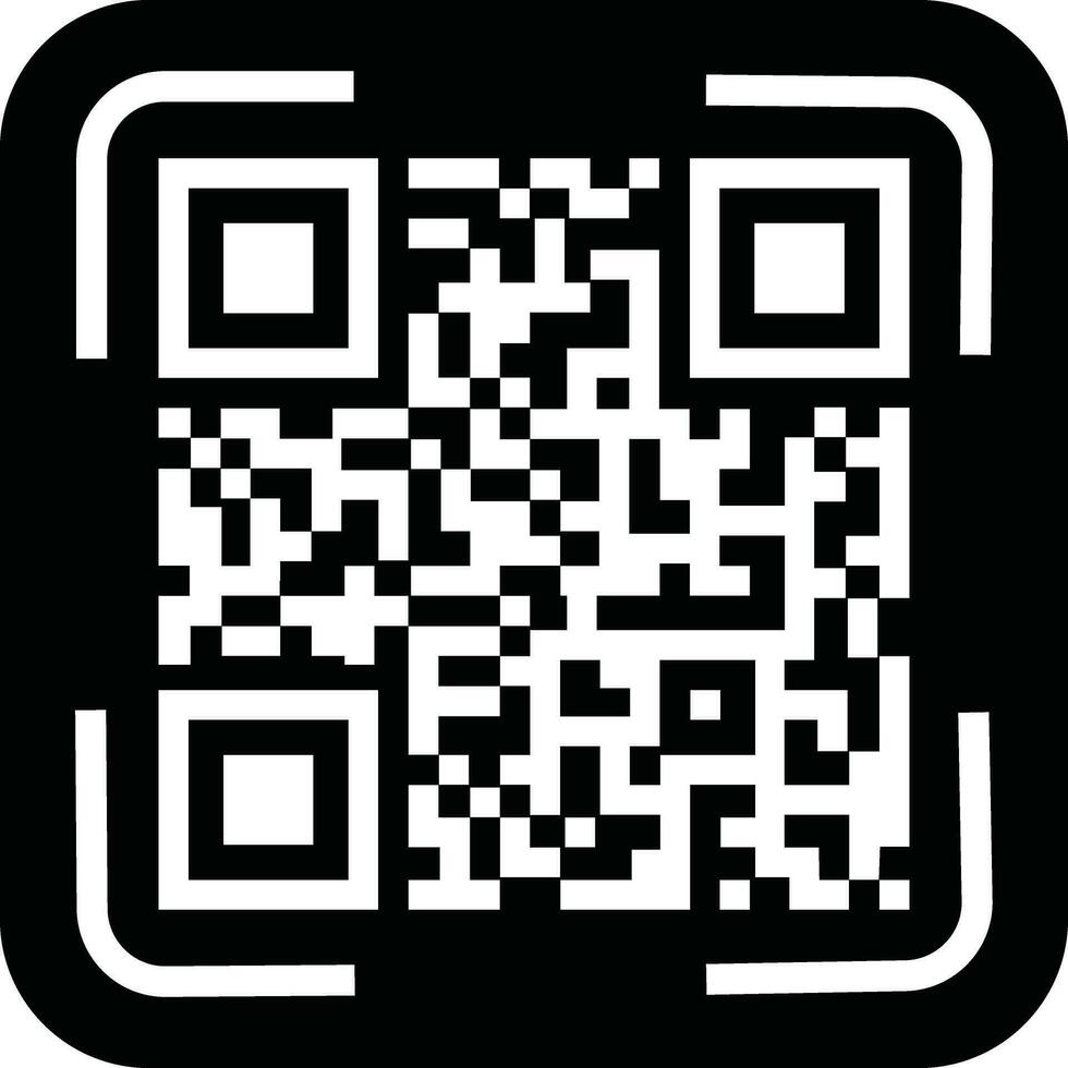 escanear qr código icono en departamento. digital exploración código. aislado en qr código escanear para teléfono inteligente móvil solicitud qr código para pago y teléfono. vector para aplicaciones y sitio web