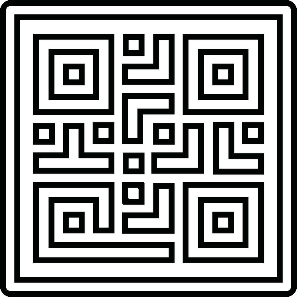 escanear qr código icono en departamento. digital exploración código. aislado en qr código escanear para teléfono inteligente móvil solicitud qr código para pago y teléfono. vector para aplicaciones y sitio web