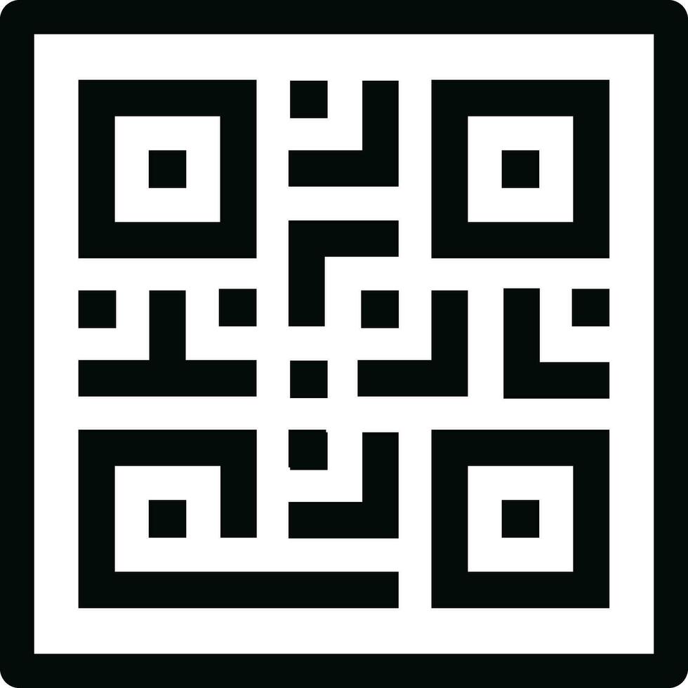 Scan QR code icon in flat. Digital scanning code. isolated on QR code scan for smartphone. Mobile application QR code for payment and phone. vector for apps and website