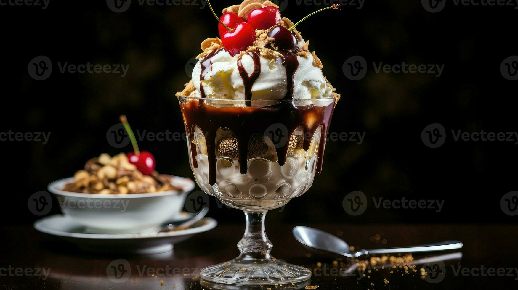 AI generated strawberry icecream ice cream photo