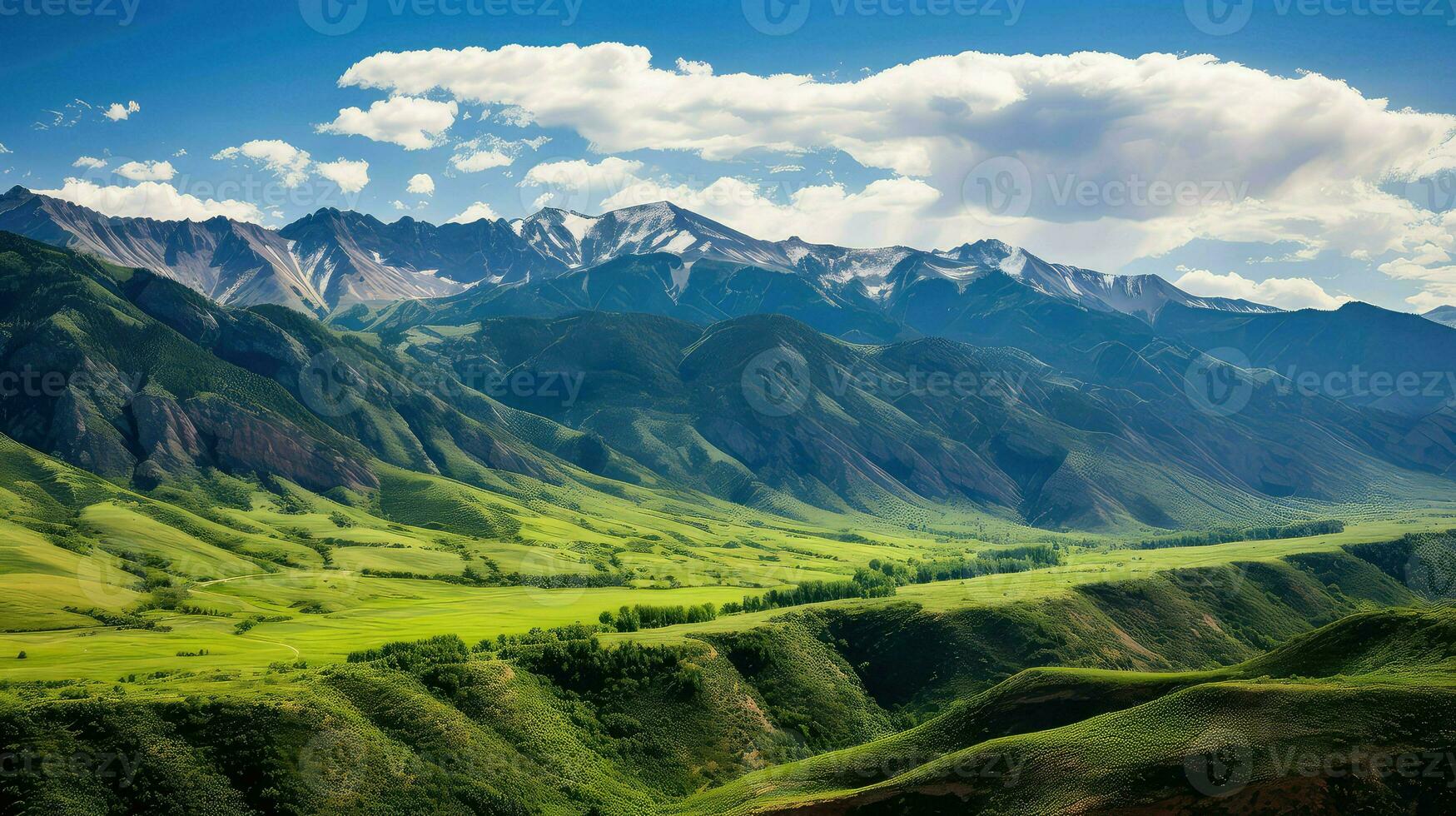 AI generated rift fault block mountains photo