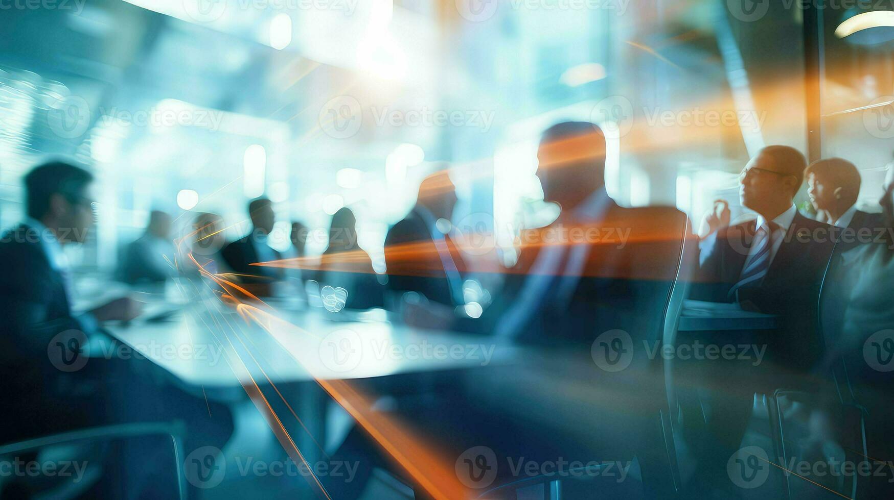 AI generated indistinct blur blurry business photo