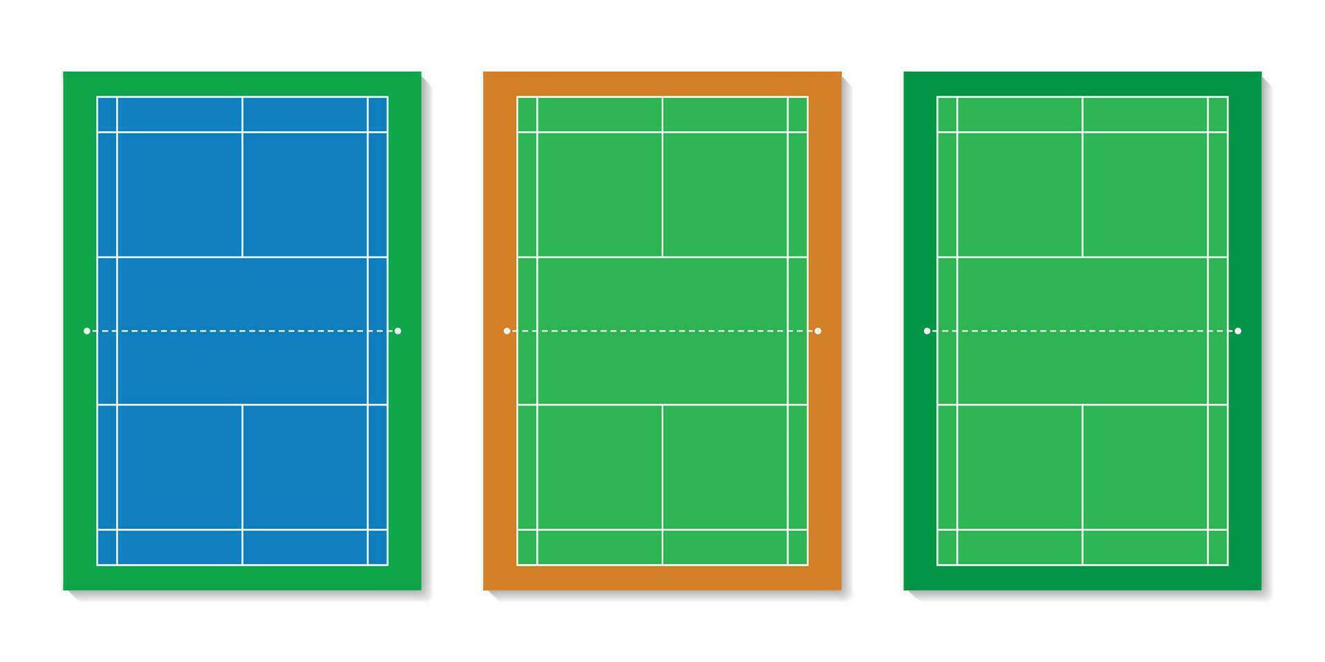 Badminton Court Diagram vector
