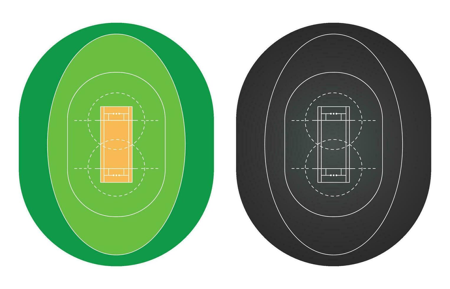 Cricket Field Diagram vector