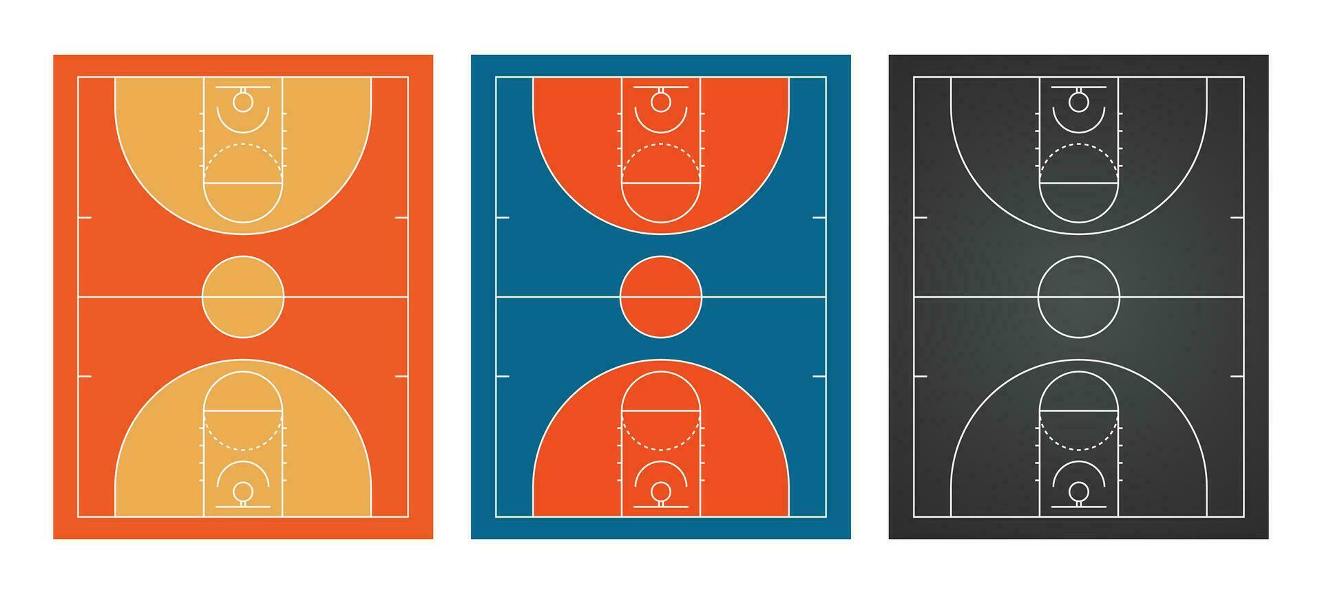 Basketball Court Diagram vector