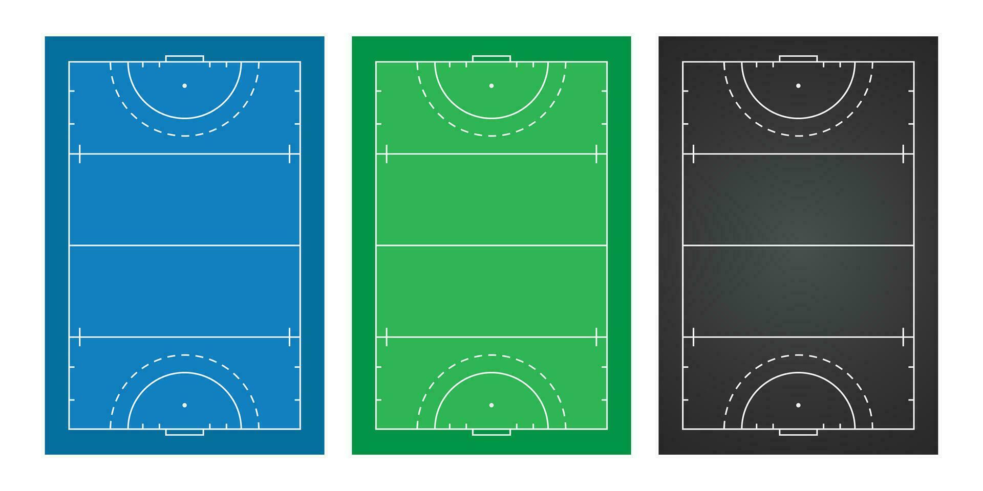 Field Hockey Field Diagram vector