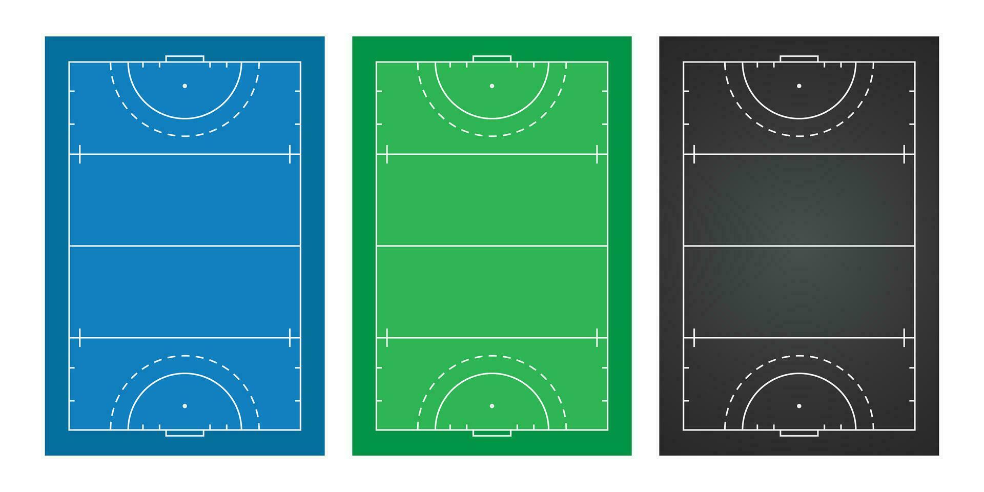 Field Hockey Field Diagram vector