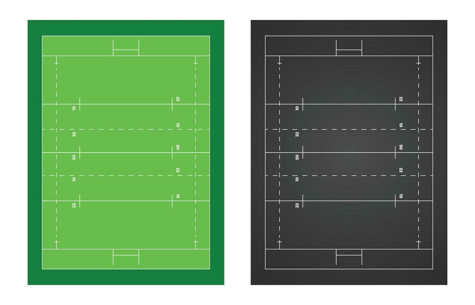 Rugby Field Diagram vector