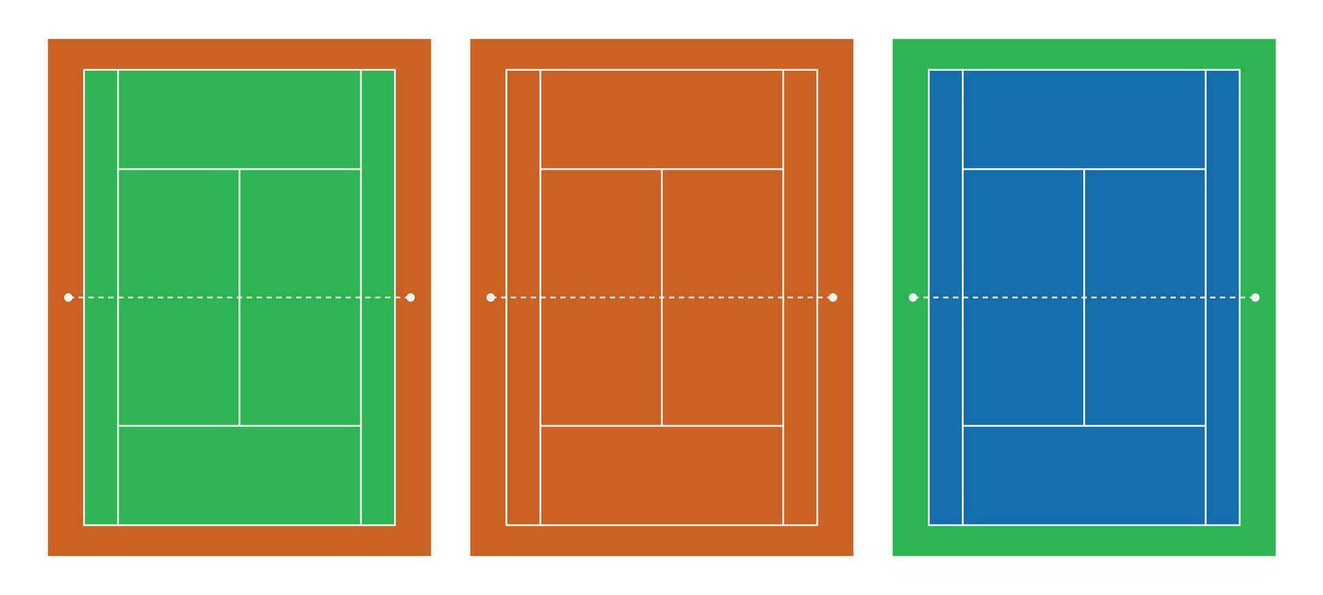 Tennis Court Diagram vector