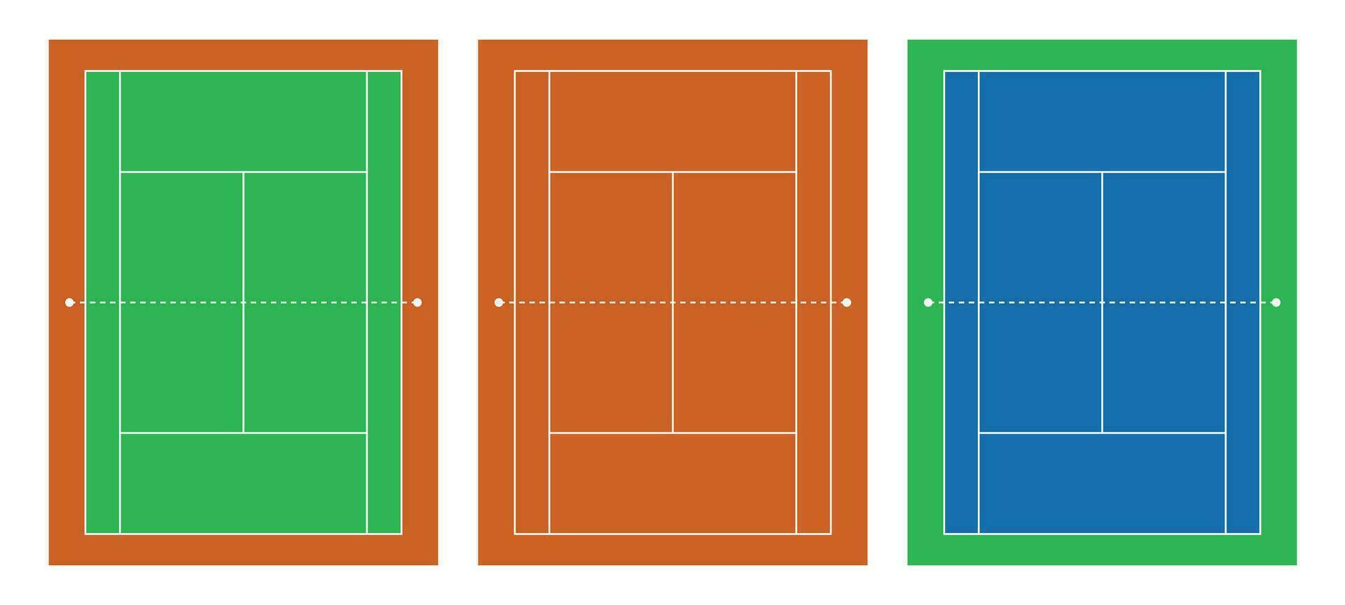 diagrama de cancha de tenis vector